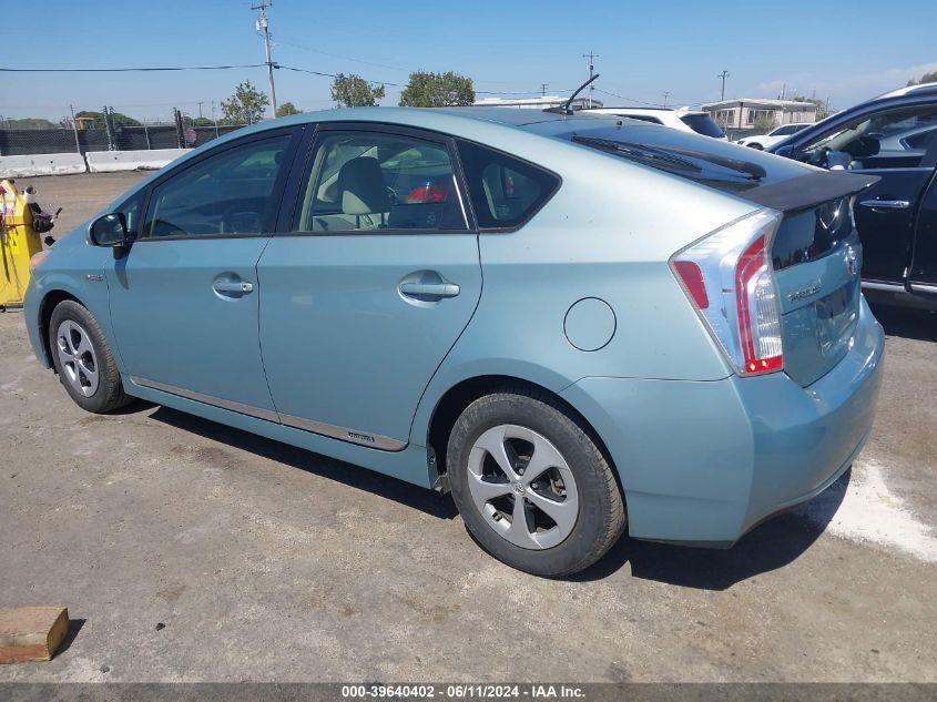 2012 Toyota Prius Three VIN: JTDKN3DU2C1607797 Lot: 39640402