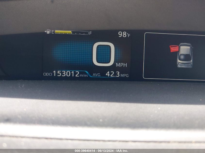 2016 Toyota Prius Two VIN: JTDKBRFU7G3011233 Lot: 39640414