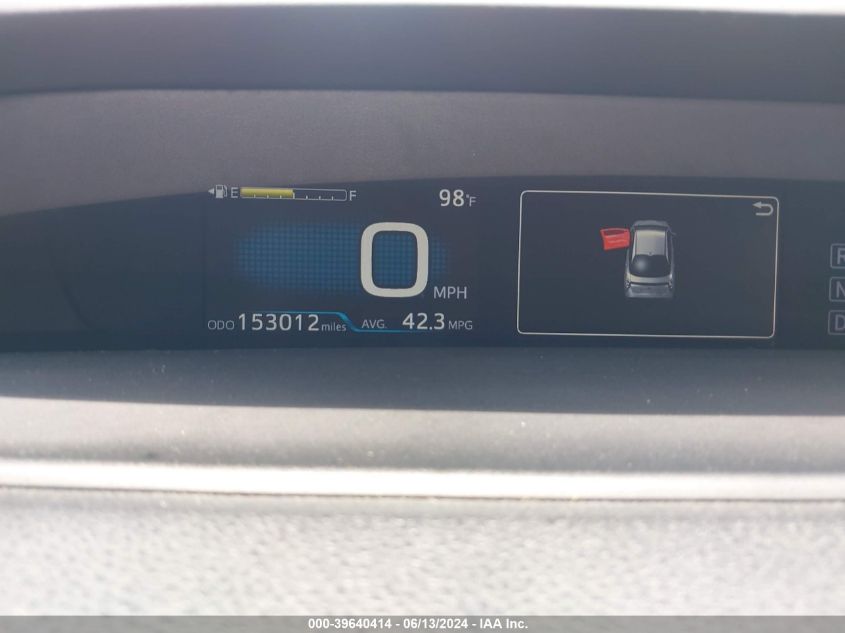 2016 Toyota Prius Two VIN: JTDKBRFU7G3011233 Lot: 39640414