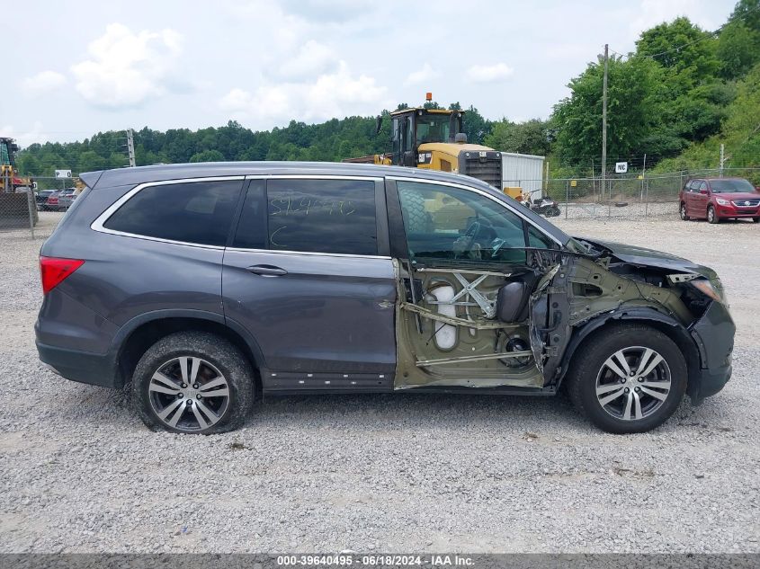 2017 Honda Pilot Ex-L VIN: 5FNYF6H56HB034509 Lot: 39640495