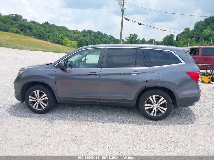 2017 Honda Pilot Ex-L VIN: 5FNYF6H56HB034509 Lot: 39640495