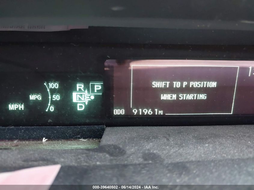 2010 Toyota Prius Ii VIN: JTDKN3DUXA0207912 Lot: 39640502