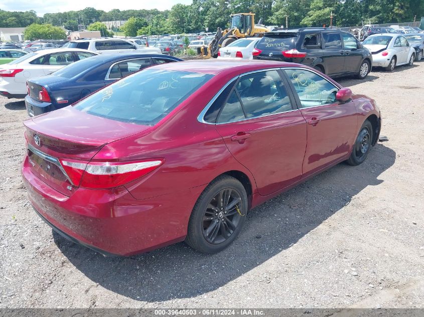 2016 Toyota Camry Se VIN: 4T1BF1FK9GU538927 Lot: 39640503