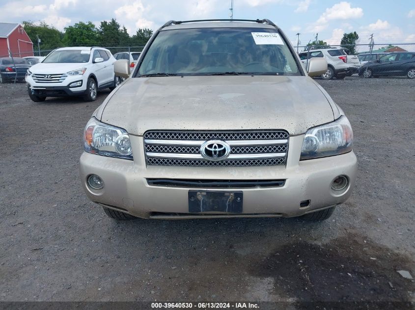 2006 Toyota Highlander Hybrid V6 VIN: JTEEW21A260022321 Lot: 39640530
