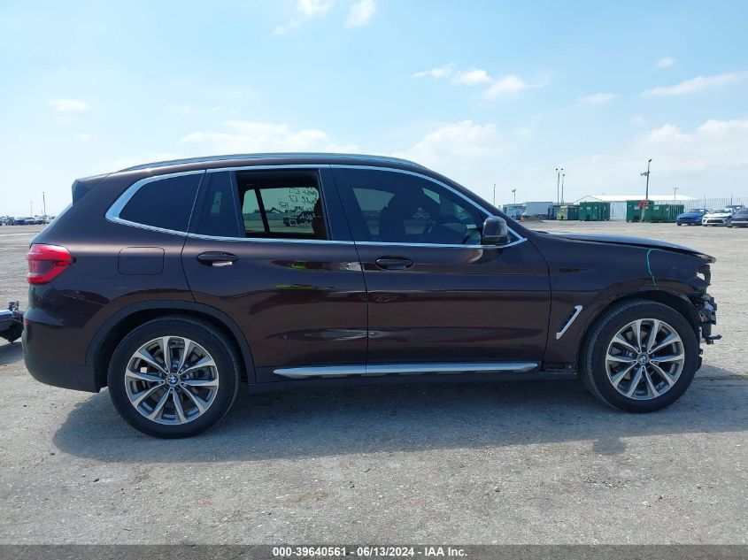 2019 BMW X3 xDrive30I VIN: 5UXTR9C58KLP91313 Lot: 39640561