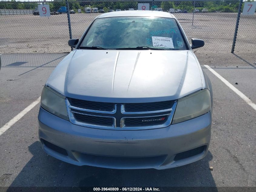 2013 Dodge Avenger Se V6 VIN: 1C3CDZAG5DN587052 Lot: 39640809