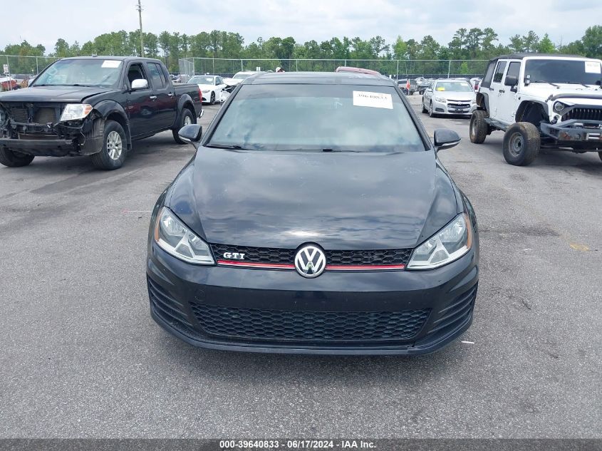 2015 Volkswagen Golf Gti 2.0T Autobahn 4-Door VIN: 3VW5T7AU3FM103505 Lot: 39640833