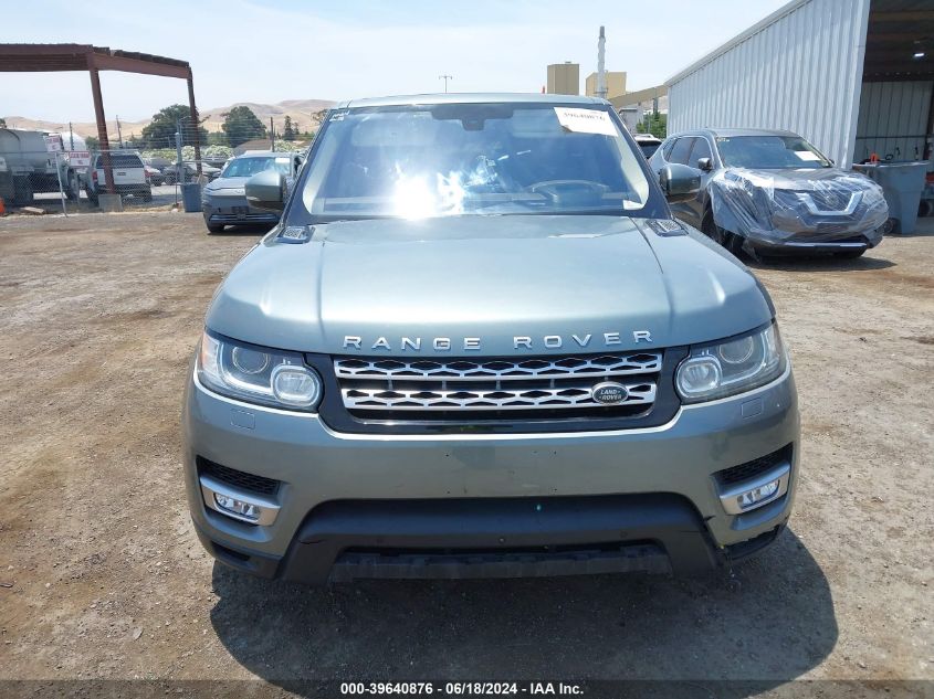 2016 Land Rover Range Rover Sport 3.0L V6 Supercharged Hse VIN: SALWR2VF1GA555142 Lot: 39640876