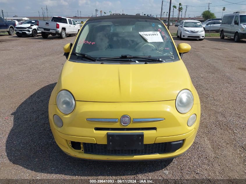 2012 Fiat 500C Pop VIN: 3C3CFFDR9CT120155 Lot: 39641093