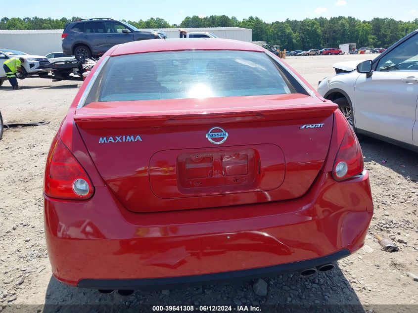 2008 Nissan Maxima 3.5 Se VIN: 1N4BA41E38C806390 Lot: 39641308