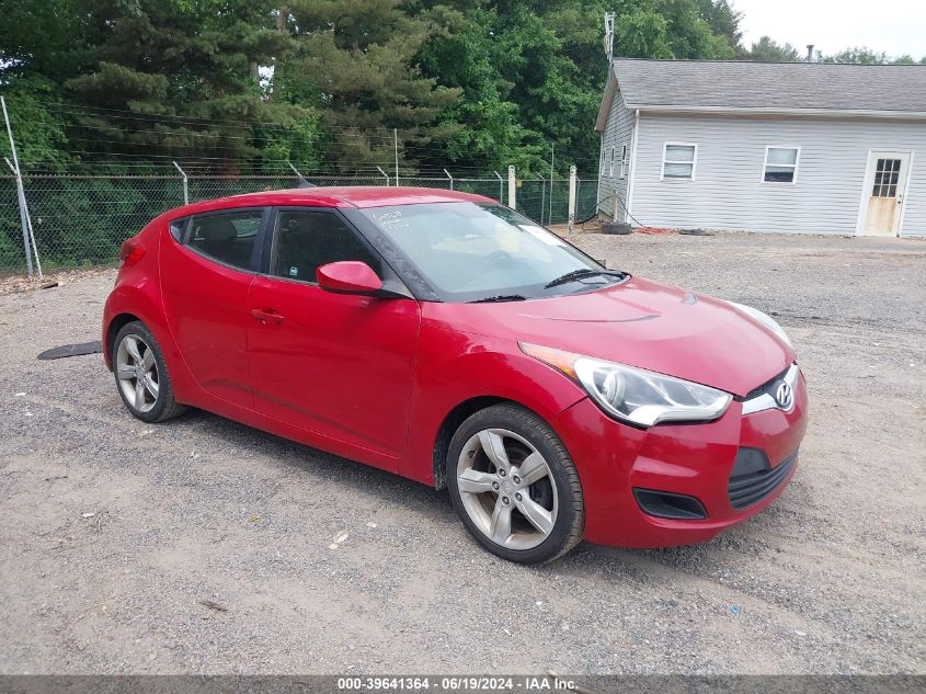 2014 Hyundai Veloster Base W/Black VIN: KMHTC6AD0EU183890 Lot: 39641364