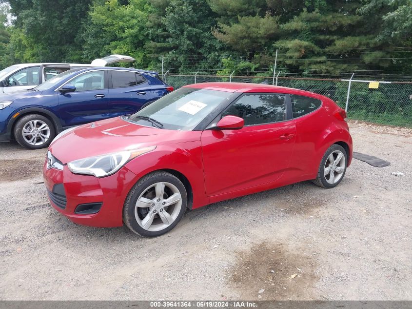 2014 HYUNDAI VELOSTER BASE W/BLACK - KMHTC6AD0EU183890