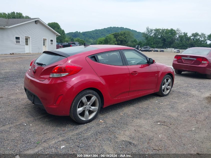 2014 HYUNDAI VELOSTER BASE W/BLACK - KMHTC6AD0EU183890