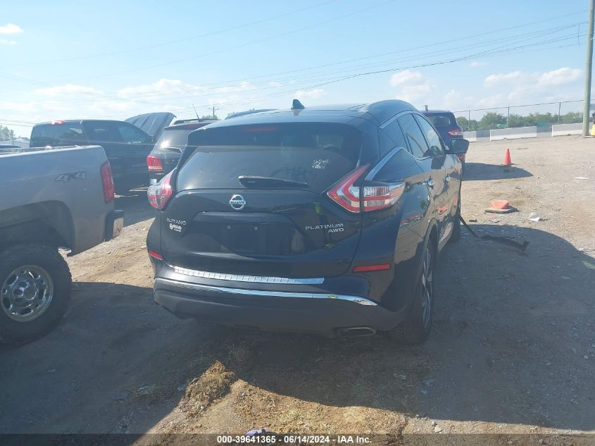 2017 Nissan Murano Platinum VIN: 5N1AZ2MH4HN191860 Lot: 39641365