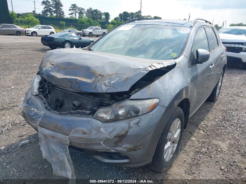 2014 Nissan Murano Sl VIN: JN8AZ1MWXEW523792 Lot: 39641372