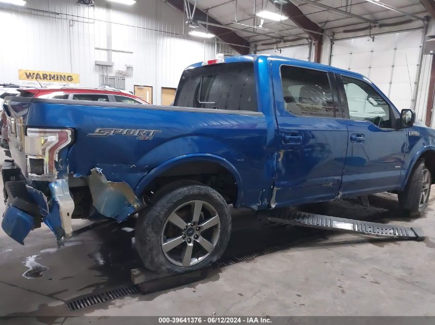 2017 Ford F-150 Lariat VIN: 1FTEW1EP2HKC95389 Lot: 39641376