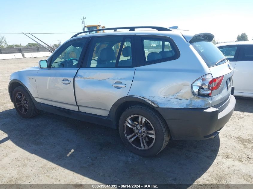 2005 BMW X3 3.0I VIN: WBXPA93445WD06465 Lot: 39641392