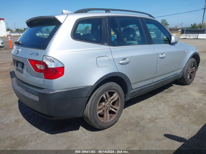 2005 BMW X3 3.0I VIN: WBXPA93445WD06465 Lot: 39641392