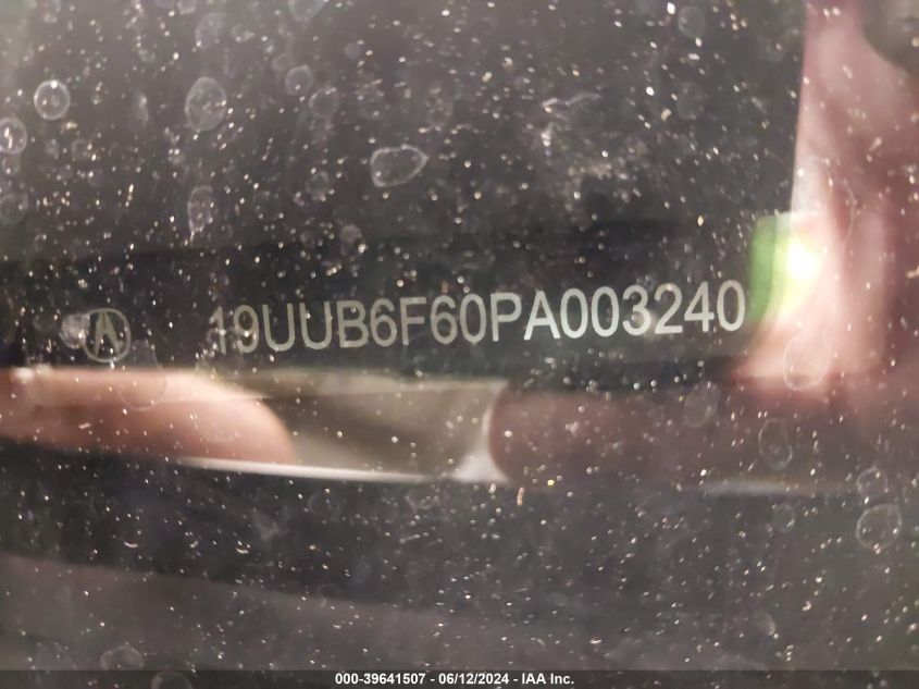 2023 Acura Tlx Advance Package VIN: 19UUB6F60PA003240 Lot: 39641507