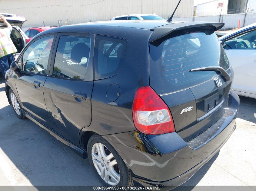 2008 Honda Fit Sport VIN: JHMGD37628S054431 Lot: 39641598