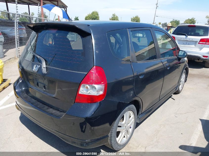 2008 Honda Fit Sport VIN: JHMGD37628S054431 Lot: 39641598