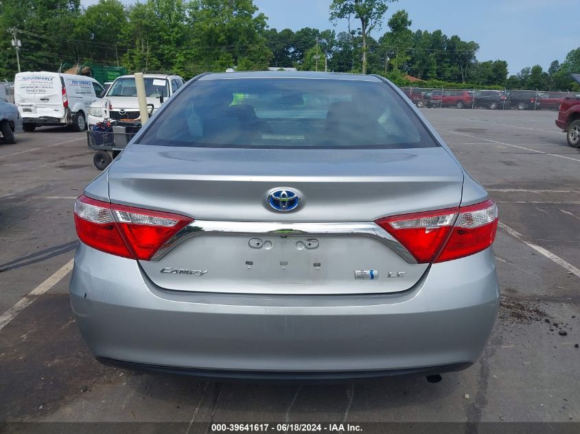 2015 Toyota Camry Hybrid Le VIN: 4T1BD1FK7FU142662 Lot: 39641617