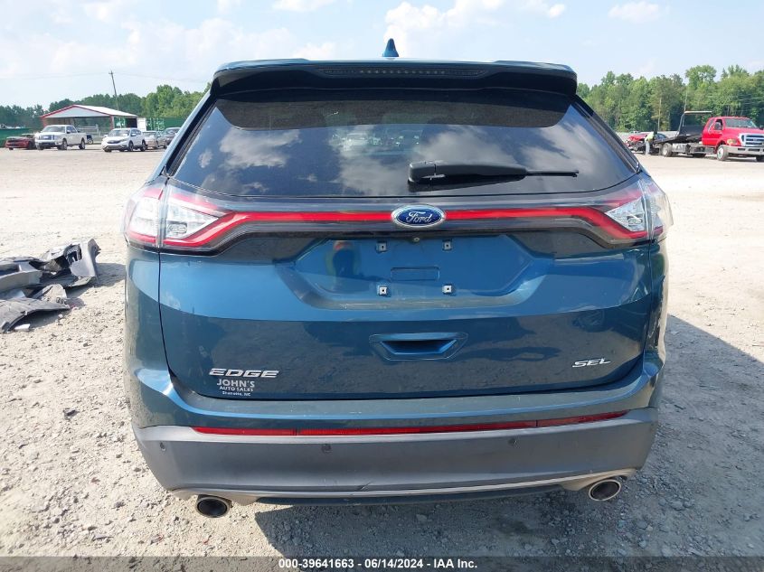 2016 Ford Edge Sel VIN: 2FMPK3J89GBB91937 Lot: 39641663