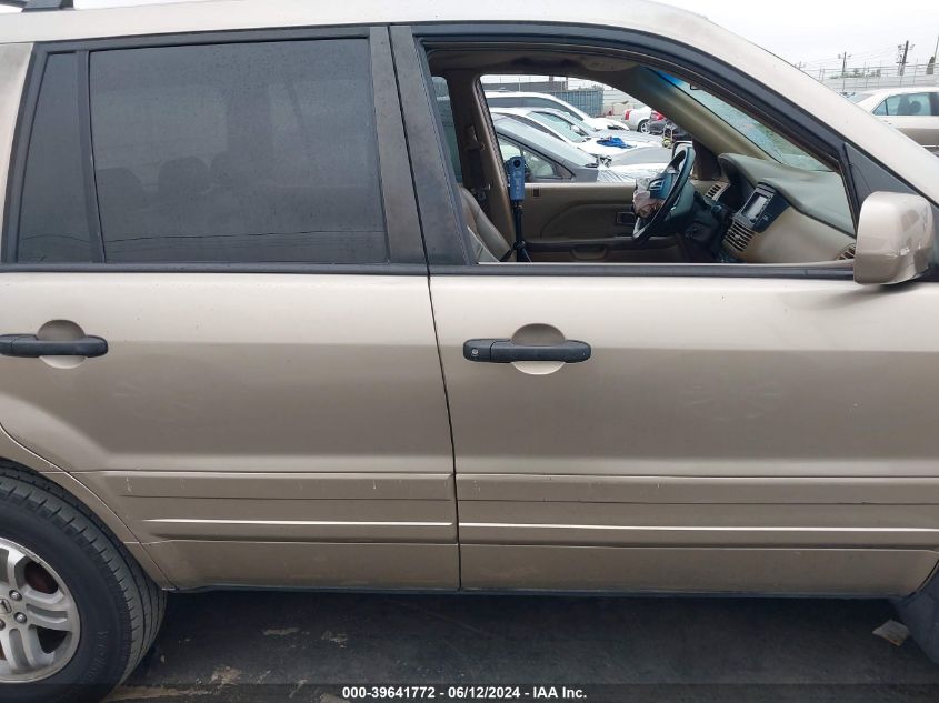 2005 Honda Pilot Ex-L VIN: 2HKYF18785H516853 Lot: 39641772