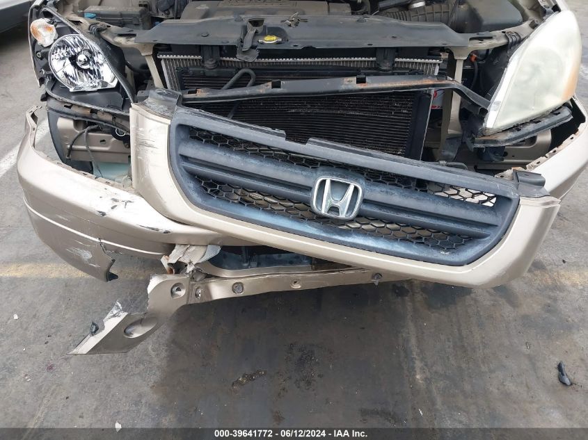 2005 Honda Pilot Ex-L VIN: 2HKYF18785H516853 Lot: 39641772