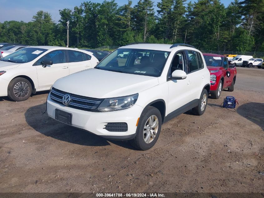 2016 VOLKSWAGEN TIGUAN S/SE/SEL/R-LINE - WVGAV7AX2GK000246