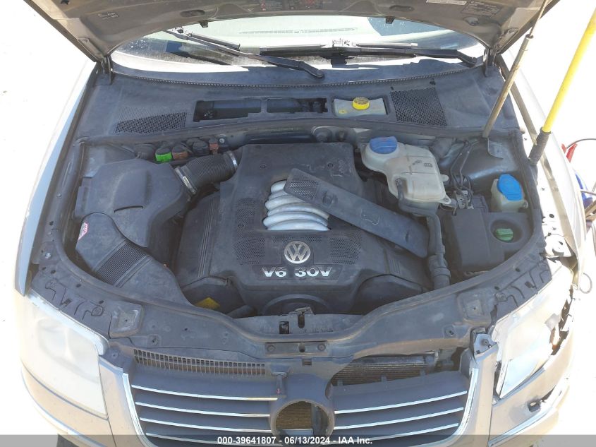 2004 Volkswagen Passat Glx VIN: WVWYH63B44E134952 Lot: 39641807