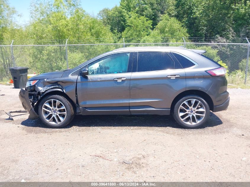 2016 Ford Edge Titanium VIN: 2FMPK3K82GBB74878 Lot: 39641880