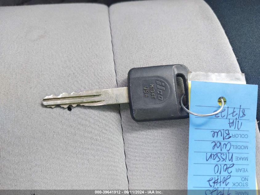 2010 Nissan Cube 1.8S VIN: JN8AZ2KR7AT168207 Lot: 39641912