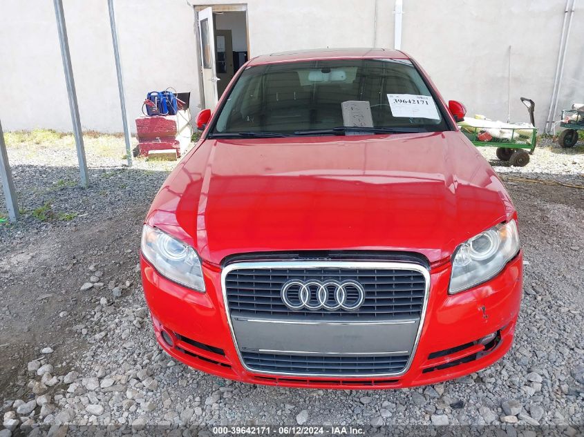 2007 Audi A4 2.0T VIN: WAUDF78EX7A082717 Lot: 39642171