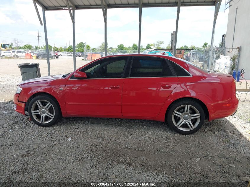 2007 Audi A4 2.0T VIN: WAUDF78EX7A082717 Lot: 39642171