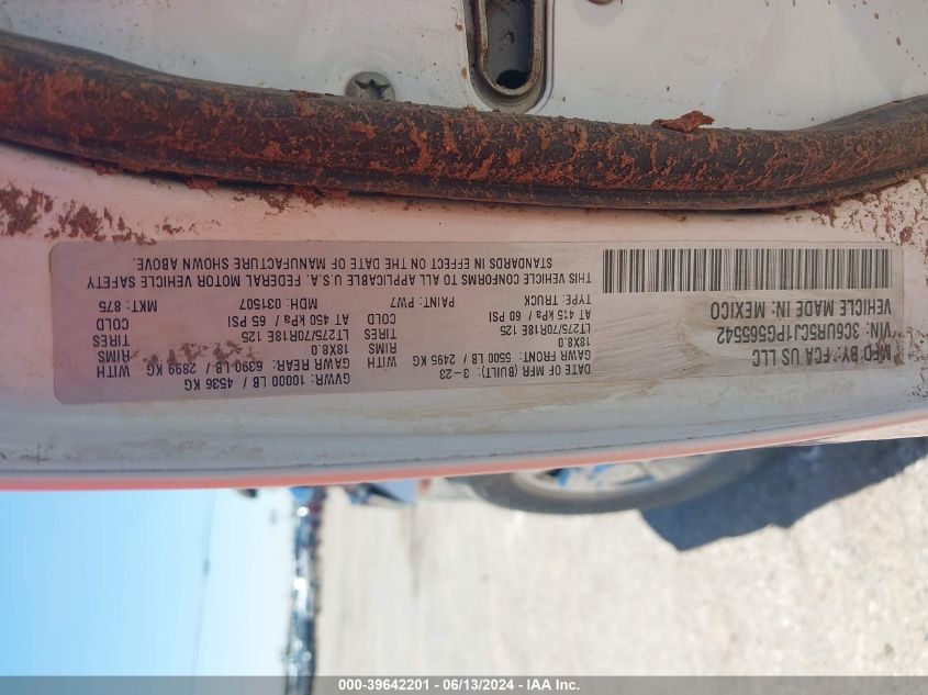 2023 Ram 2500 Tradesman 4X4 6'4 Box VIN: 3C6UR5CJ1PG565542 Lot: 39642201