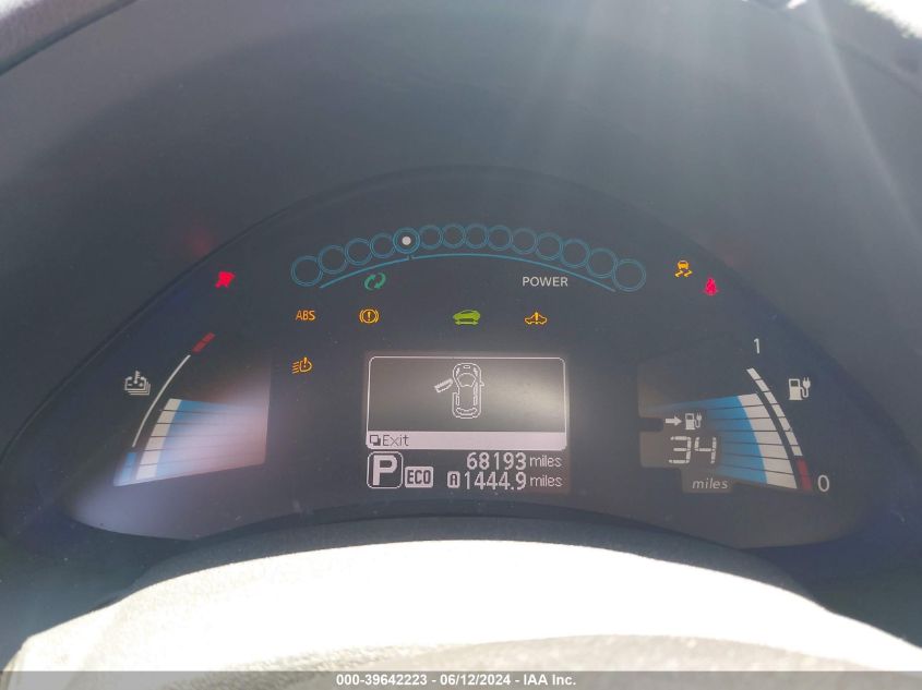 1N4AZ0CP6EC337707 2014 Nissan Leaf Sv