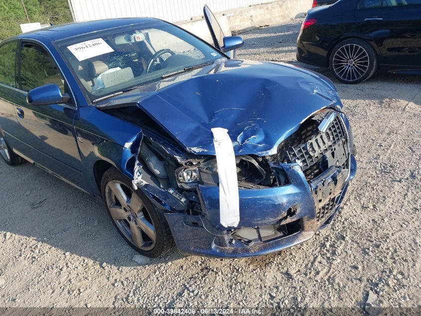 2008 Audi A4 2.0T VIN: WAUDF78E18A010905 Lot: 39642406