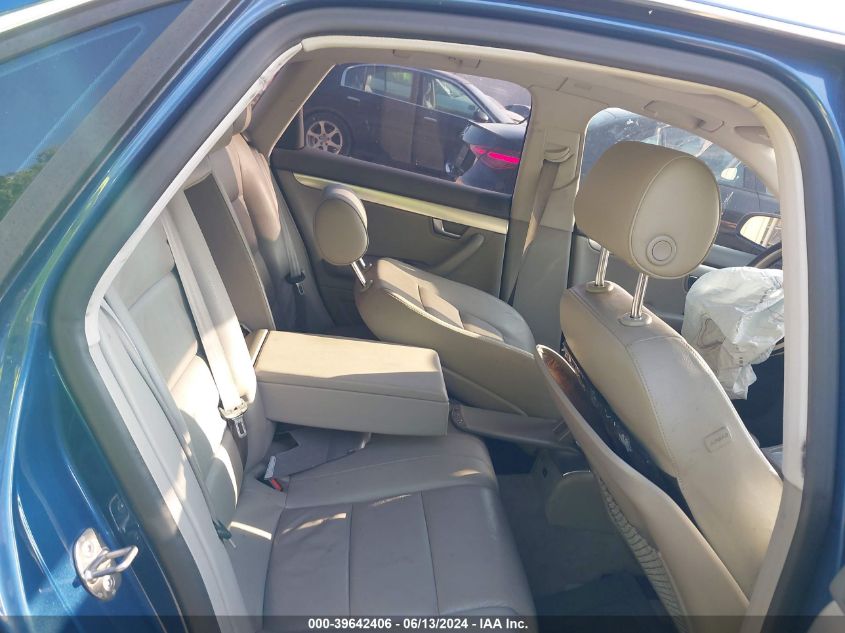 2008 Audi A4 2.0T VIN: WAUDF78E18A010905 Lot: 39642406