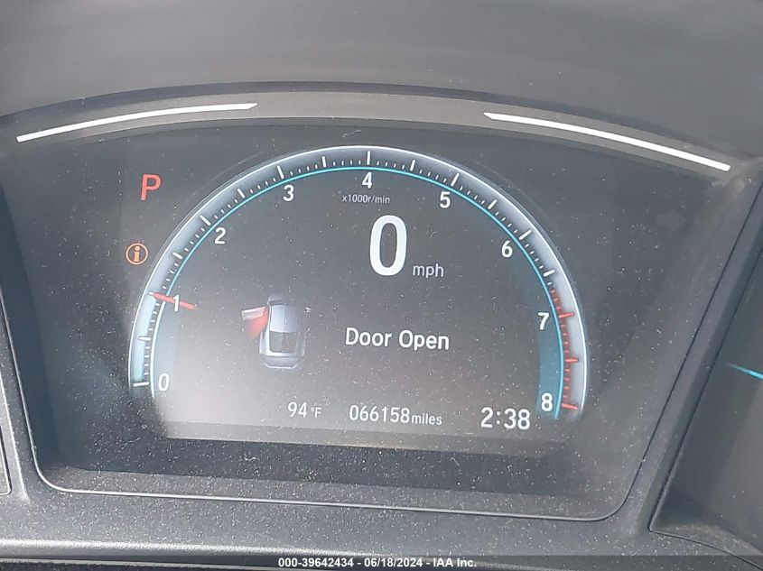 2019 Honda Civic Lx VIN: 2HGFC4B62KH304814 Lot: 39642434