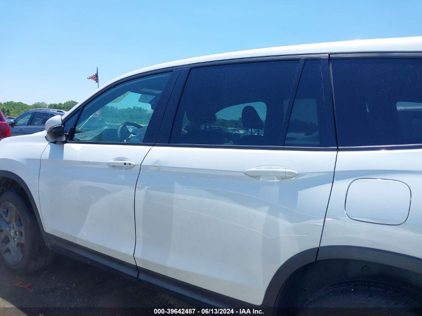 2022 Honda Passport Awd Ex-L VIN: 5FNYF8H58NB031814 Lot: 39642487