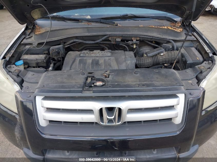 2006 Honda Pilot Ex-L VIN: 5FNYF187X6B028939 Lot: 39642500