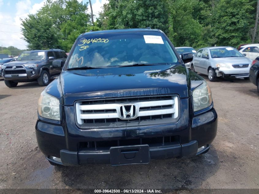 2006 Honda Pilot Ex-L VIN: 5FNYF187X6B028939 Lot: 39642500