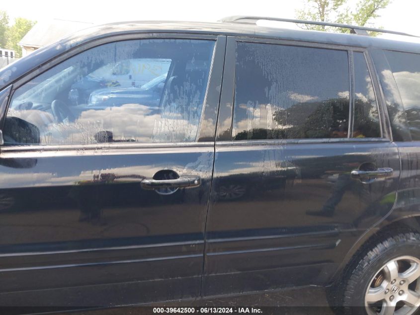 2006 Honda Pilot Ex-L VIN: 5FNYF187X6B028939 Lot: 39642500