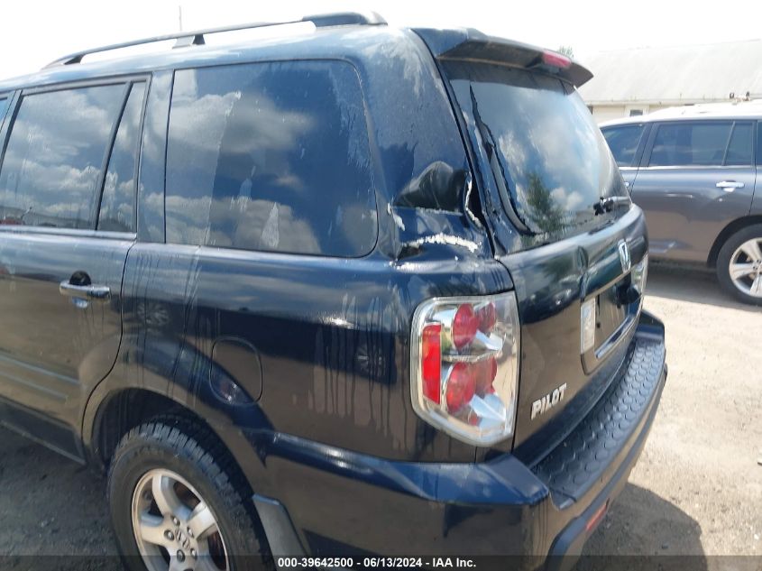 2006 Honda Pilot Ex-L VIN: 5FNYF187X6B028939 Lot: 39642500