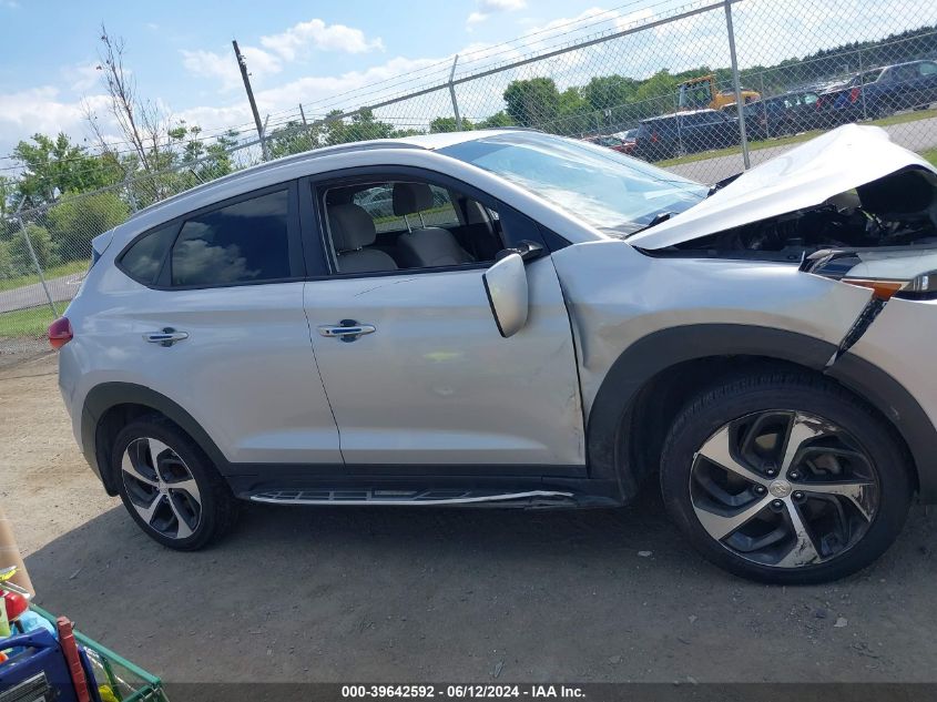2017 Hyundai Tucson Sport VIN: KM8J3CA22HU582633 Lot: 39642592