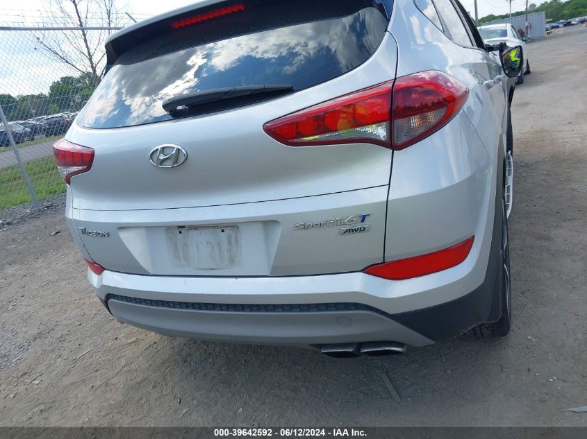 2017 Hyundai Tucson Sport VIN: KM8J3CA22HU582633 Lot: 39642592