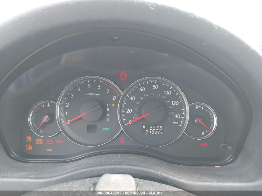 2008 Subaru Outback 2.5I/2.5I L.l. Bean Edition VIN: 4S4BP61C687357925 Lot: 39642593