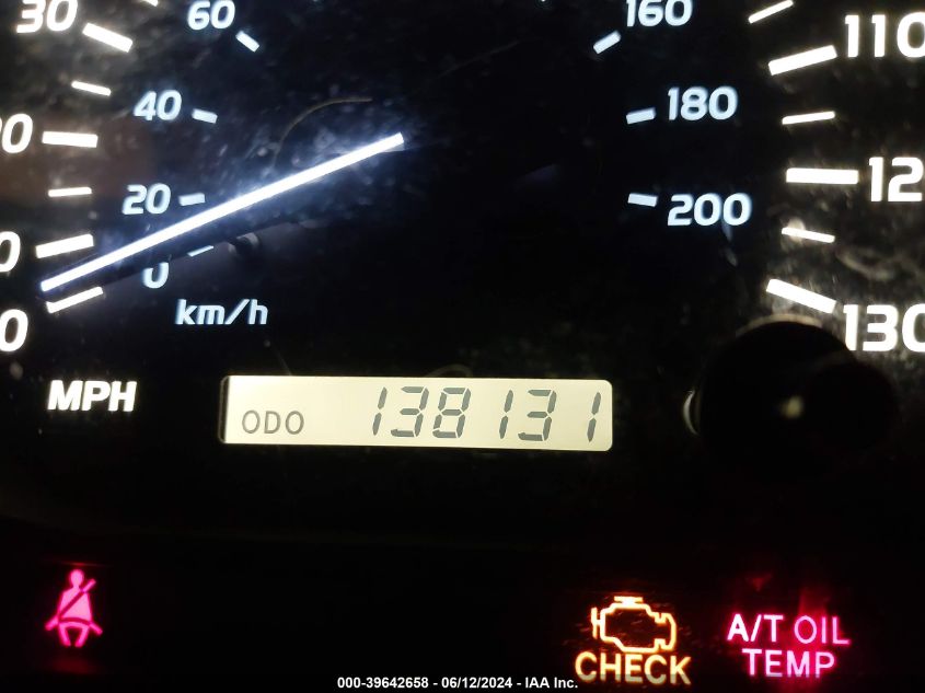 2000 Lexus Lx 470 VIN: JT6HT00W8Y0103958 Lot: 39642658