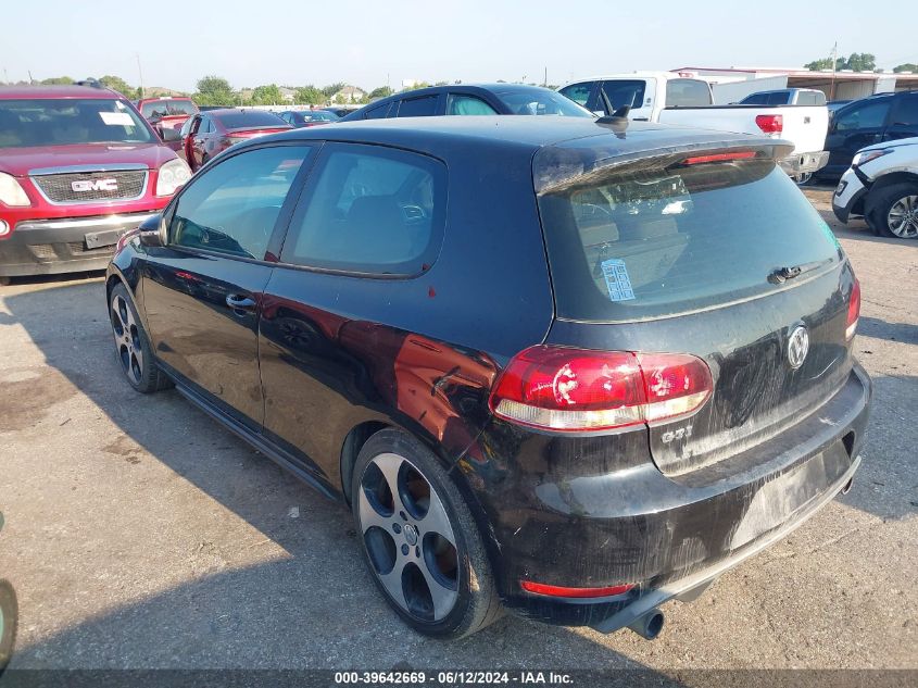 2010 Volkswagen Gti 2-Door VIN: WVWFV7AJ0AW397414 Lot: 39642669